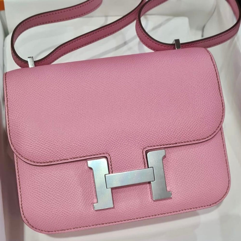 Hermès Constance 18 Pink Epsom Palladium Hardware PHW