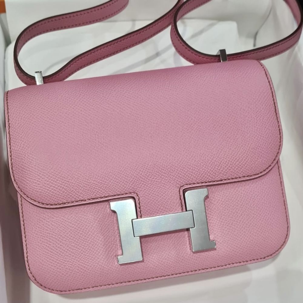 Hermès Constance 18 Pink Epsom Palladium Hardware PHW