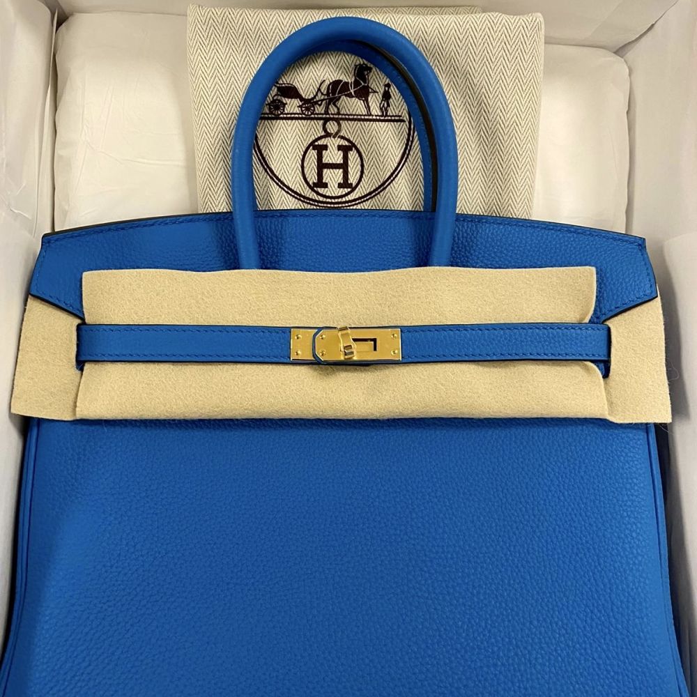 Hermès Birkin 25 Bleu Zanzibar Togo Gold Hardware GHW