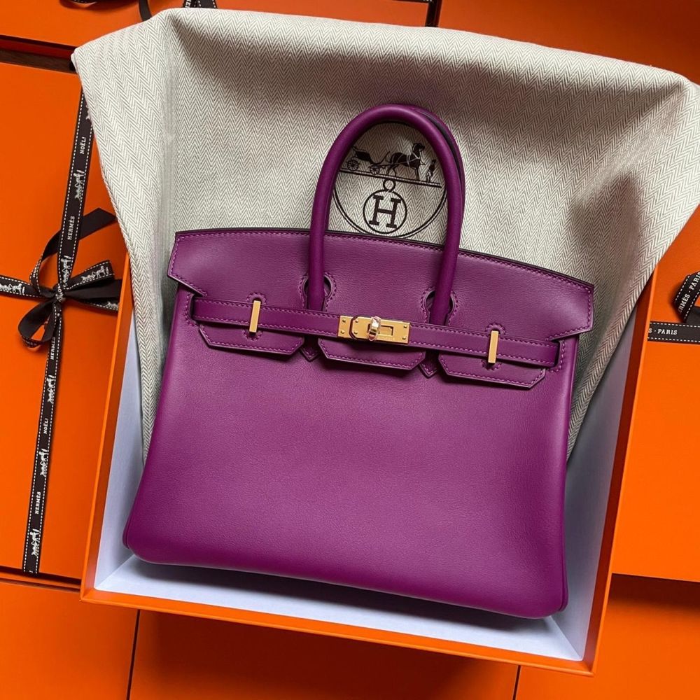 Hermès Birkin 25 Anemone Swift Gold Hardware GHW