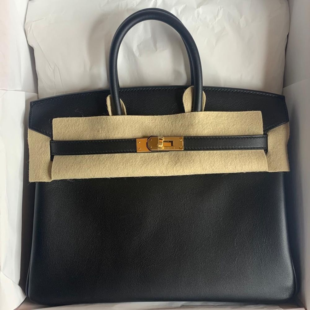 Hermès Birkin 25 Noir (Black) Swift Gold Hardware GHW