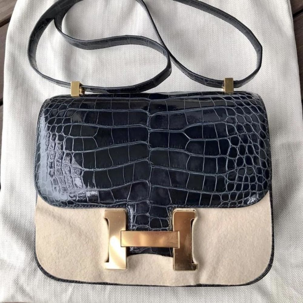 Hermès Constance 24 Vert Rousseau Alligator Mississippi Lisse Gold Hardware GHW