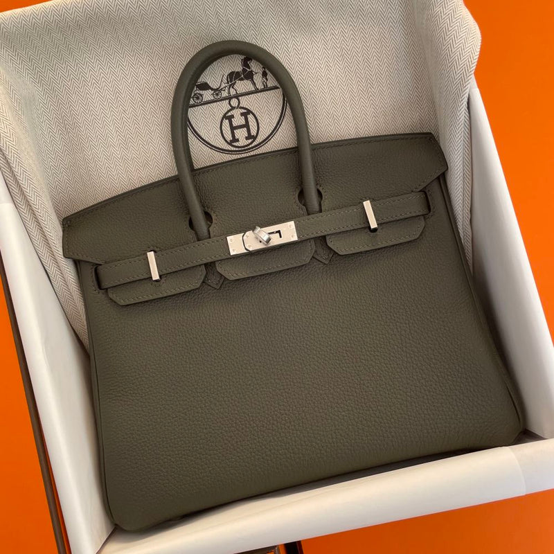 Hermès Birkin 25 Vert de Gris Togo Palladium Hardware PHW