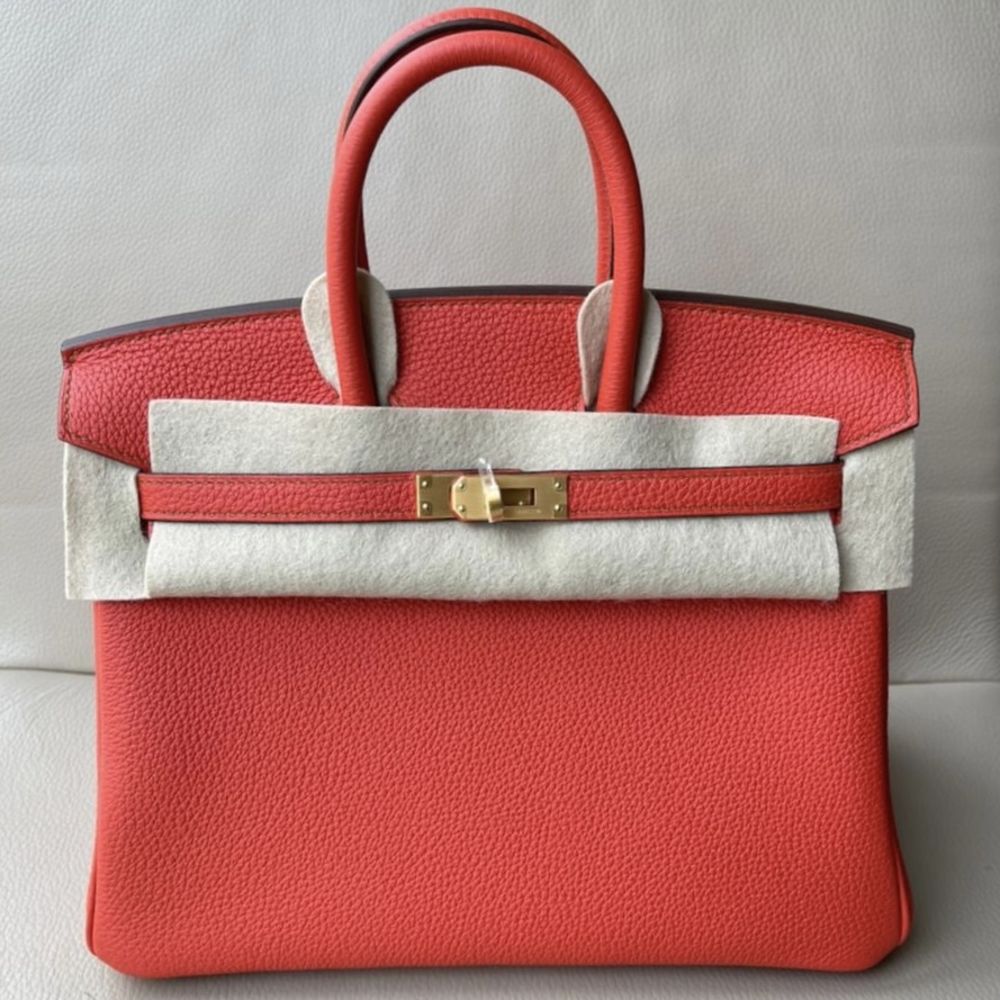 Hermès Birkin HSS 25 Capucine/Gold Verso Togo Brushed Gold Hardware BGHW