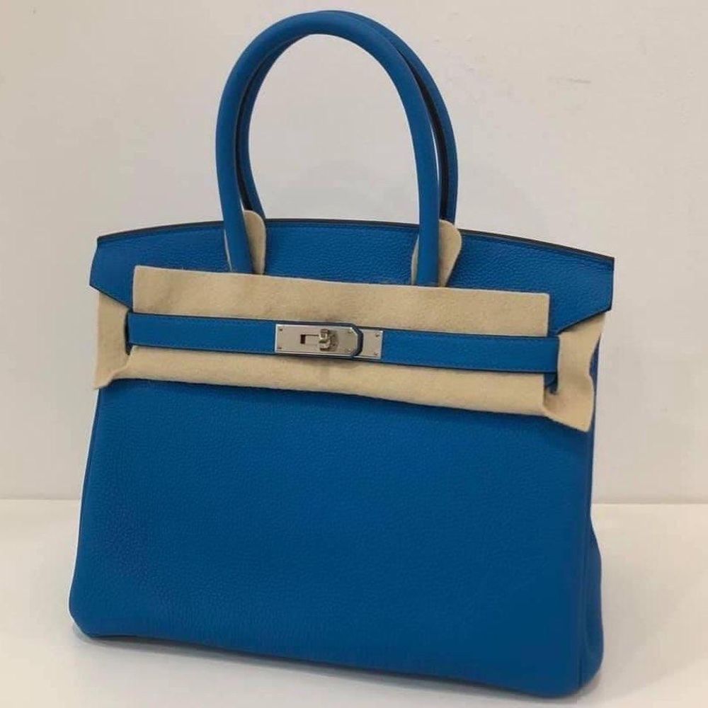 Hermès Birkin Limited Edition 30 Bleu Zanzibar/Malachite Verso