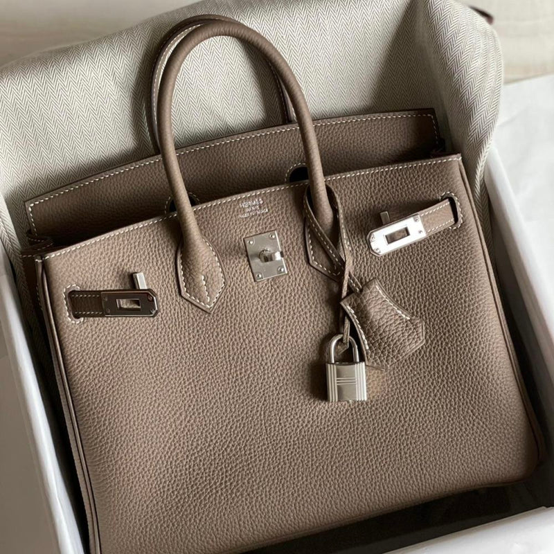 Hermès Birkin 25 Etoupe Togo Palladium Hardware PHW