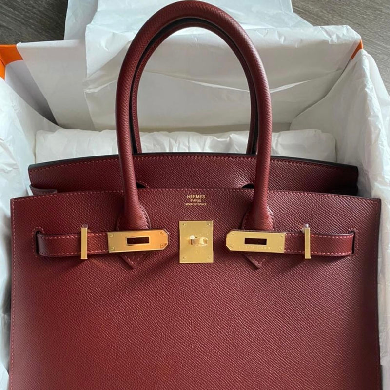 Hermès Birkin 30 Rouge H Sellier Epsom Gold Hardware GHW