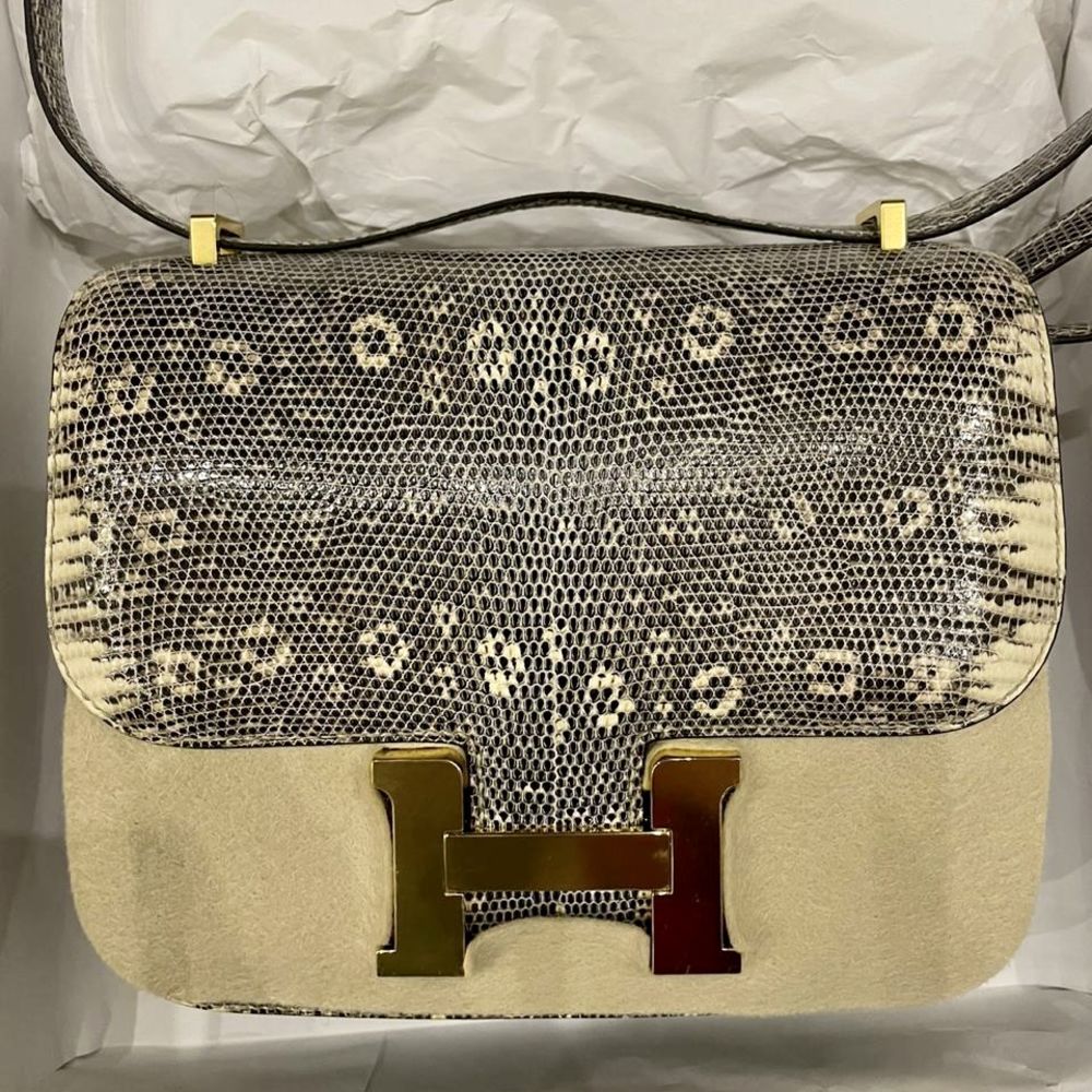 Hermès Constance 18 Ombre Varanus Niloticus Gold Hardware GHW
