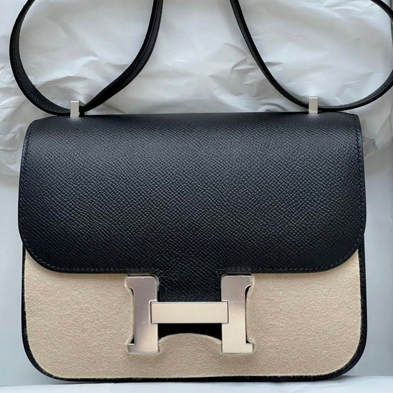 Hermès Constance 18 Noir (Black) Epsom Palladium Hardware PHW