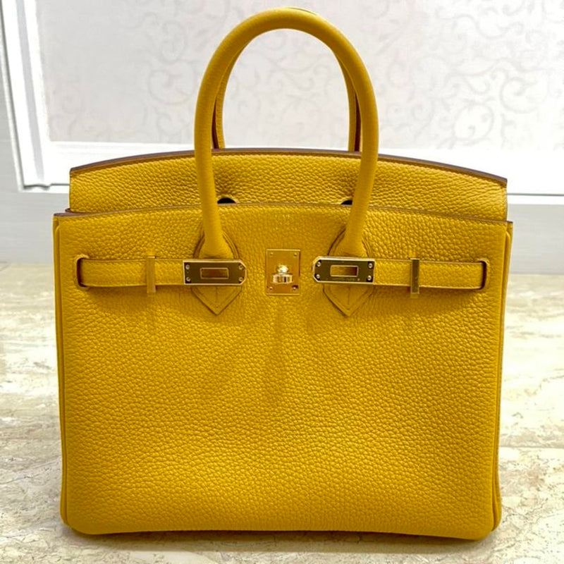 Hermès Birkin 25 Jaune Ambre Togo Gold Hardware GHW