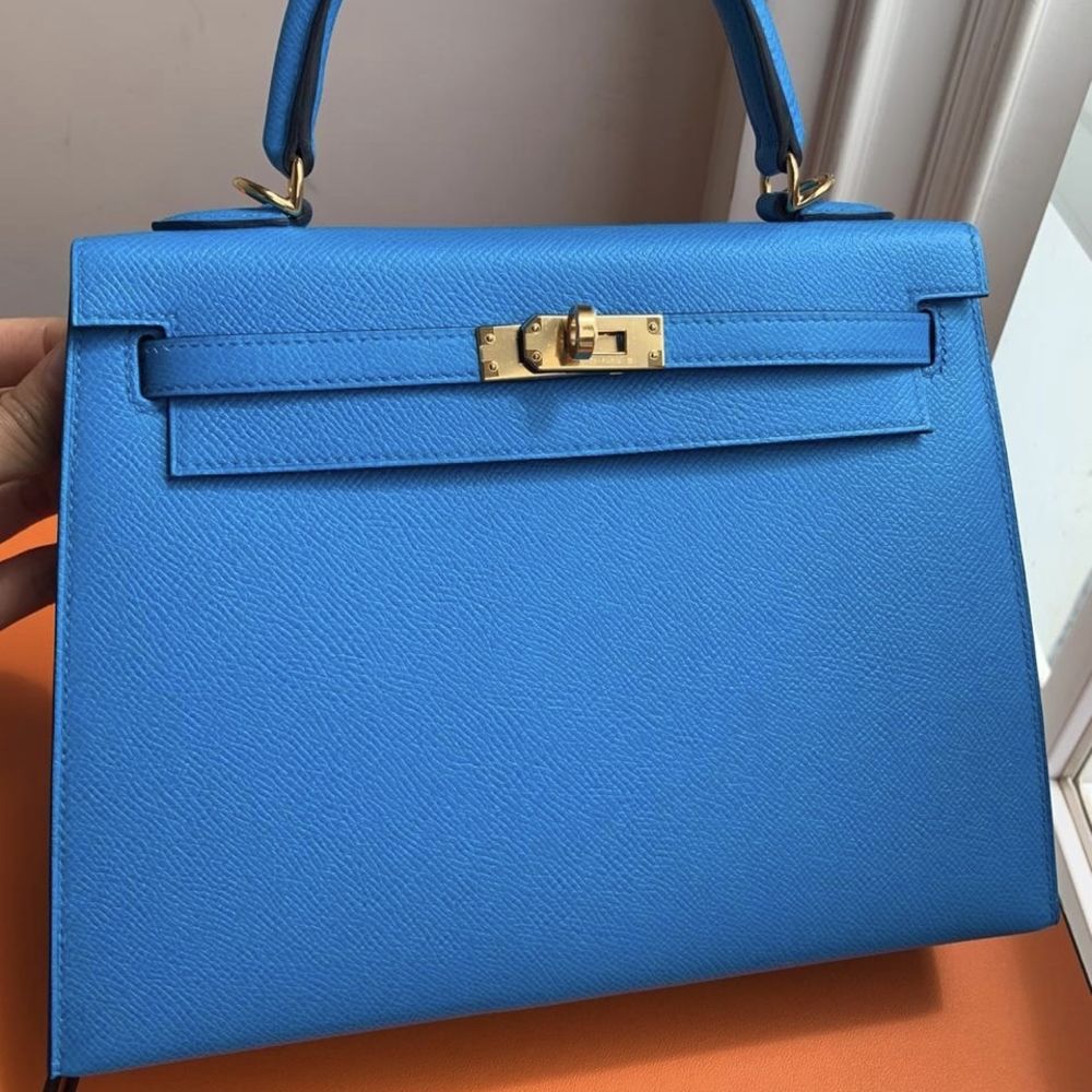 Hermes Kelly 25 Colormatic Blue GHW Sold – Ruelamode