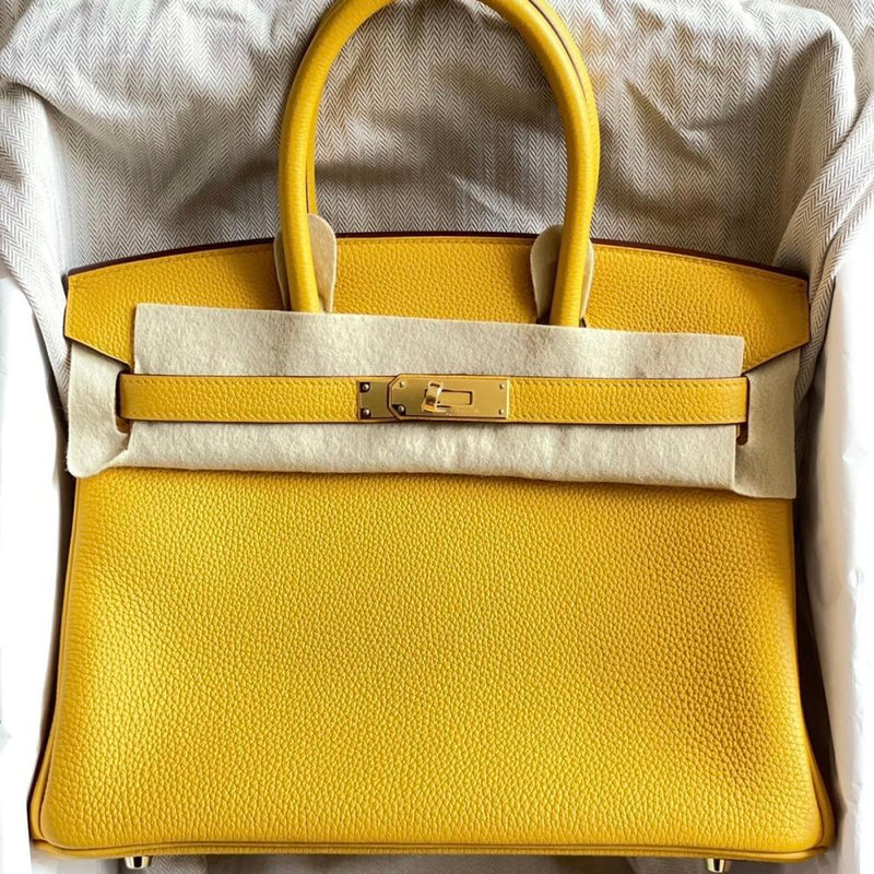 Hermès Birkin 30 Jaune Ambre Togo Gold Hardware GHW