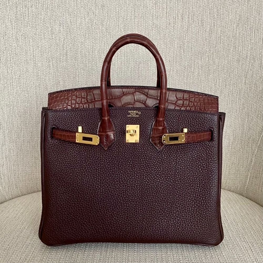 Hermès Birkin Limited Edition 25 Rouge Sellier/Bourgogne Touch