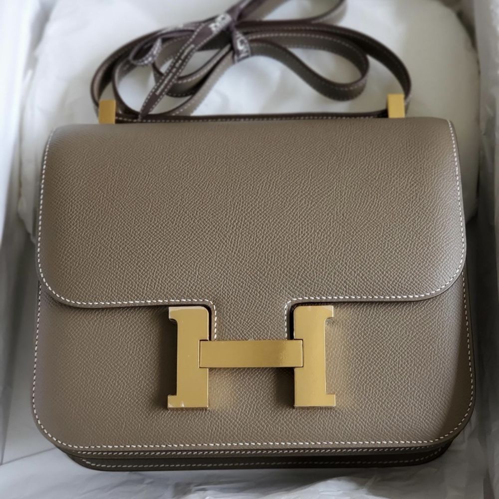 Hermès Constance 24 Etoupe Epsom Gold Hardware GHW