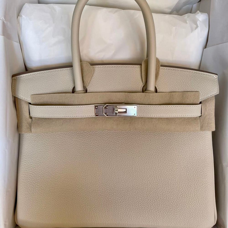 Hermès Birkin 30 Craie Togo Palladium Hardware PHW