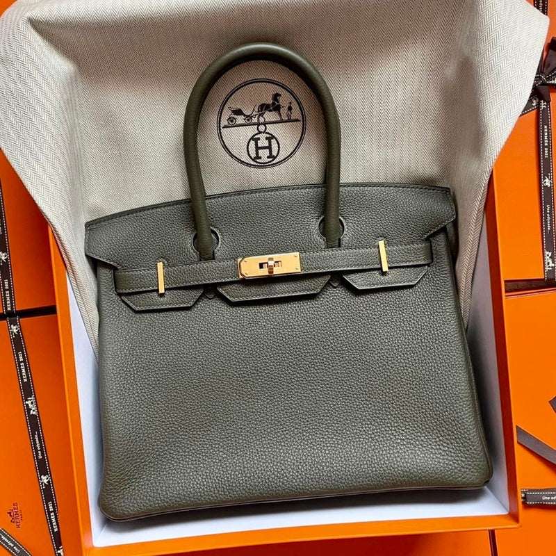 Hermès Birkin 30 Vert de Gris Togo Gold Hardware GHW