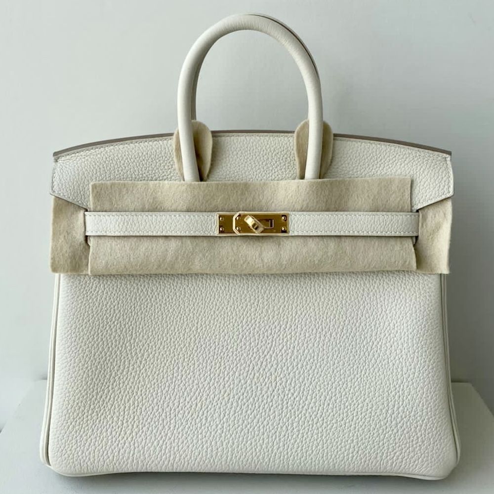 Hermès Birkin 25 Craie Togo Gold Hardware GHW