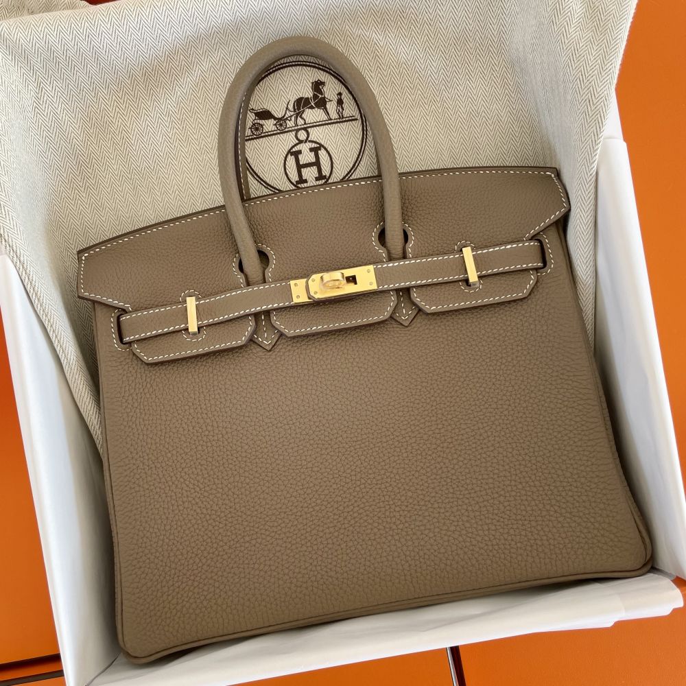 Hermès Birkin 25 Etoupe Togo Gold Hardware GHW
