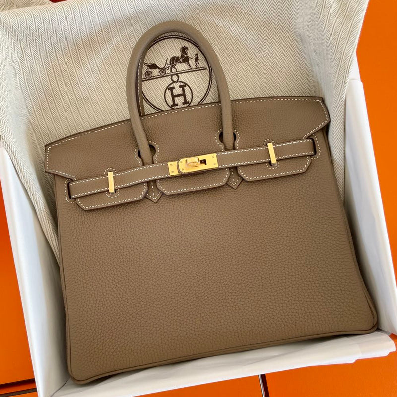 Hermès Birkin 25 Etoupe Togo Gold Hardware GHW