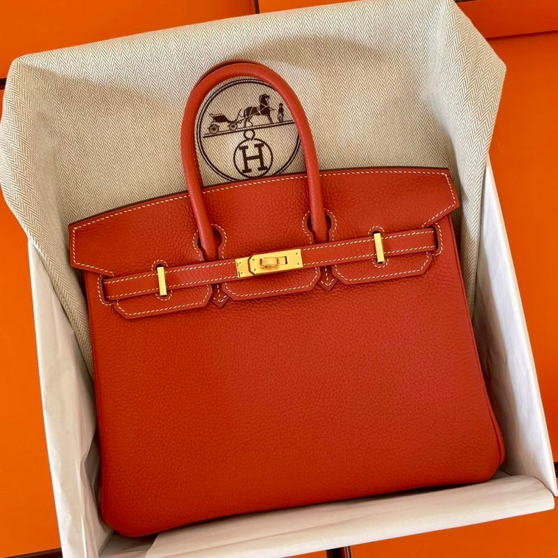 Hermès Birkin 25 Sanguine Togo Gold Hardware GHW