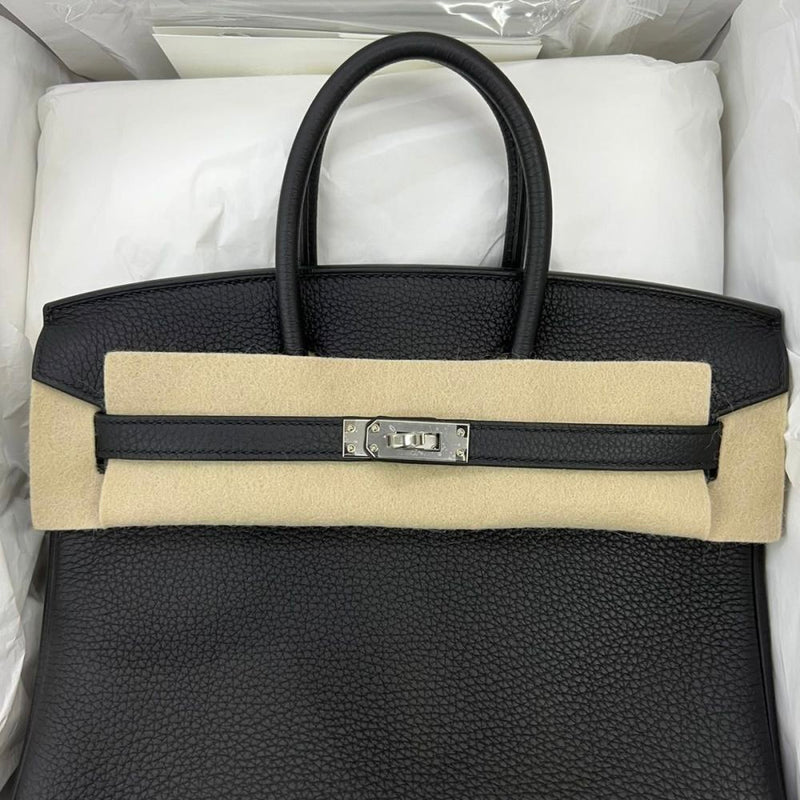 Hermès Birkin 25 Noir (Black) Togo Palladium Hardware PHW